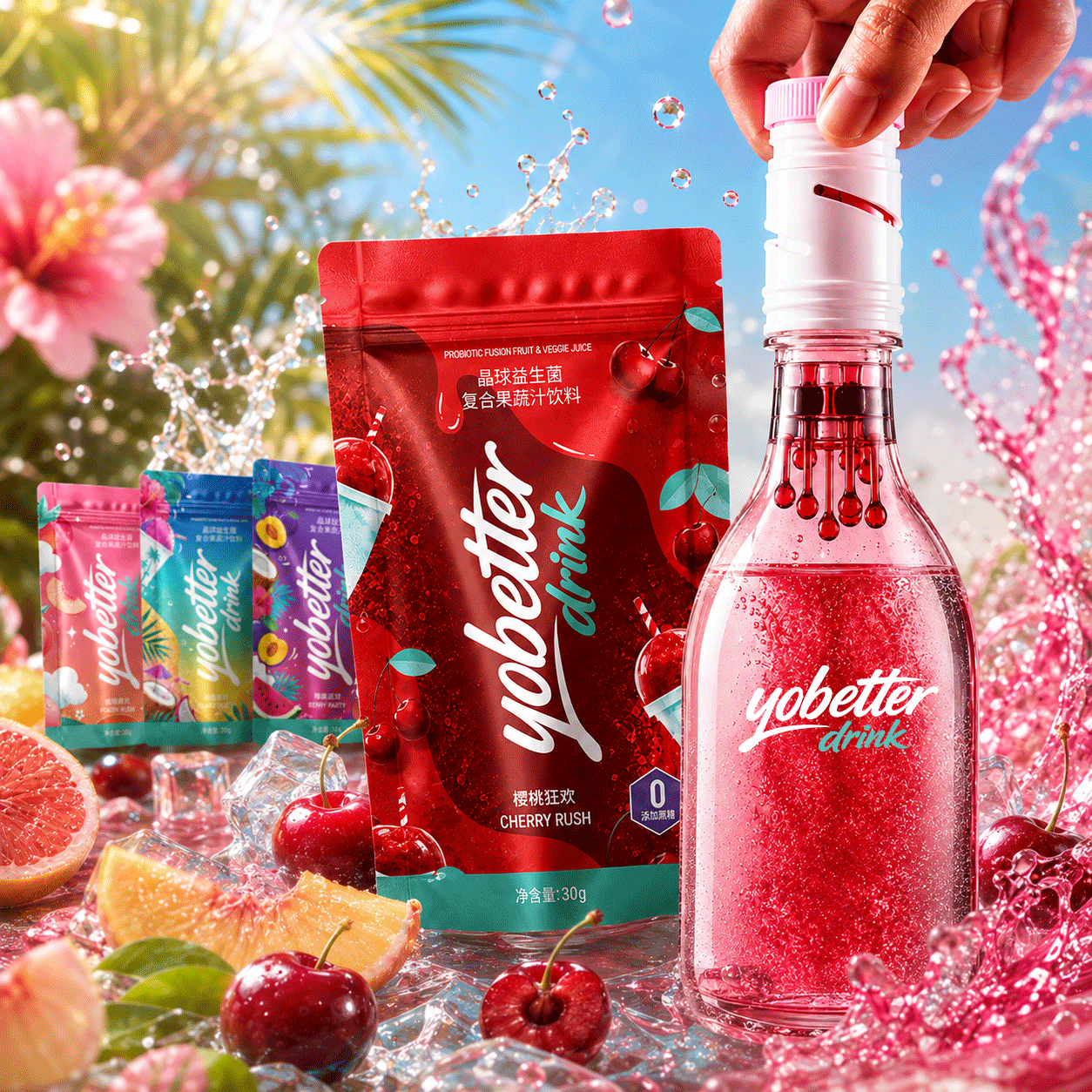 Yobetter Drink益生菌微型功能饮料海报